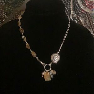 Shell and golden beaded necklace